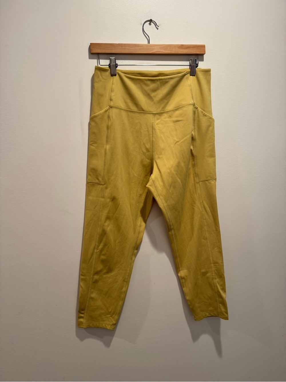 Girlfriend Collective Pear Yellow High Rise Leggings